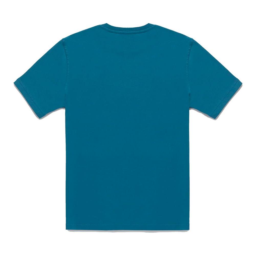 Refrigiwear Chic Light Blue Cotton Tee with Chest Logo Refrigiwear