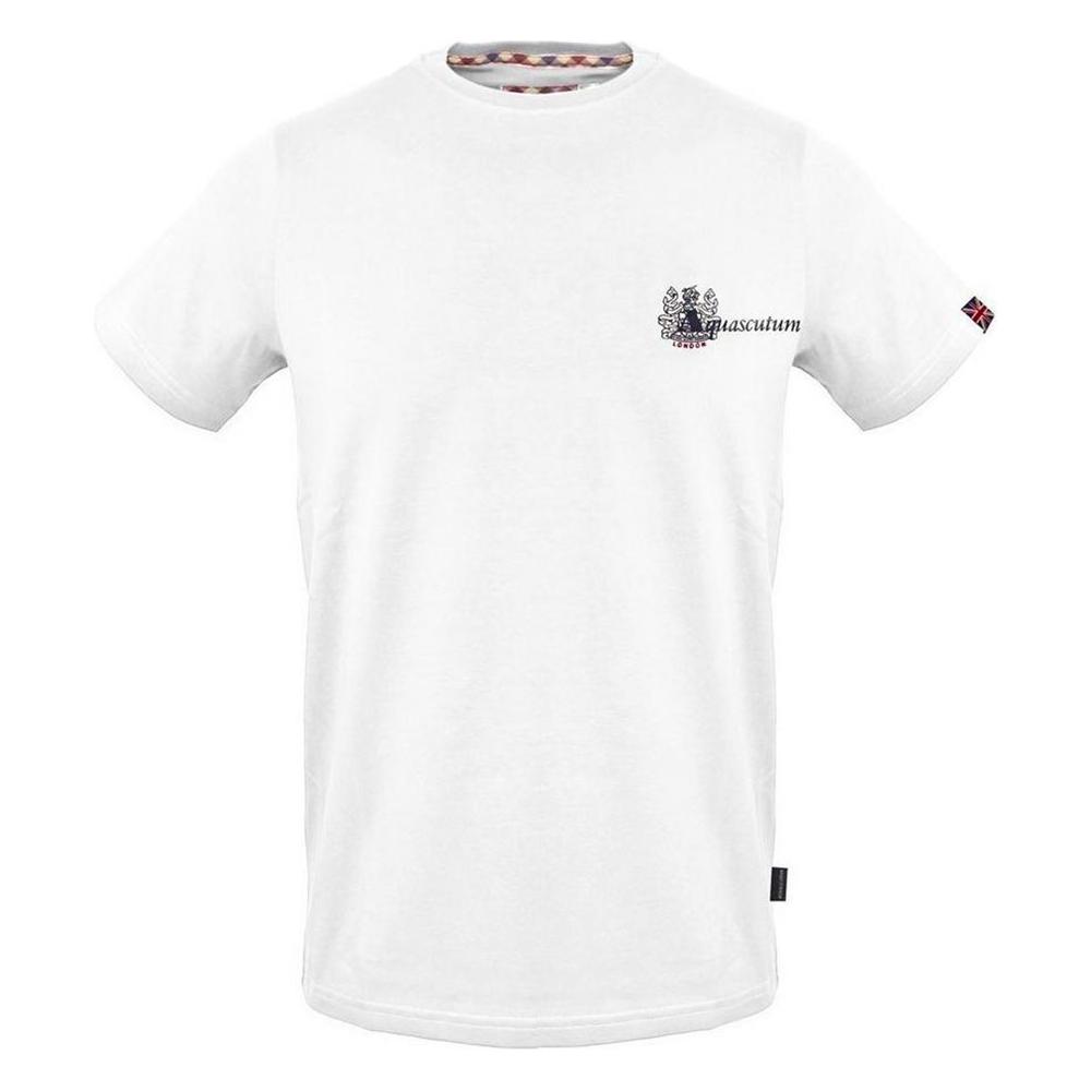 Aquascutum White Cotton Men T-Shirt Aquascutum