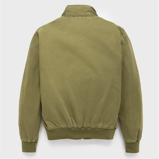 Refrigiwear Elegant Green Cotton Bomber Jacket for Men Refrigiwear