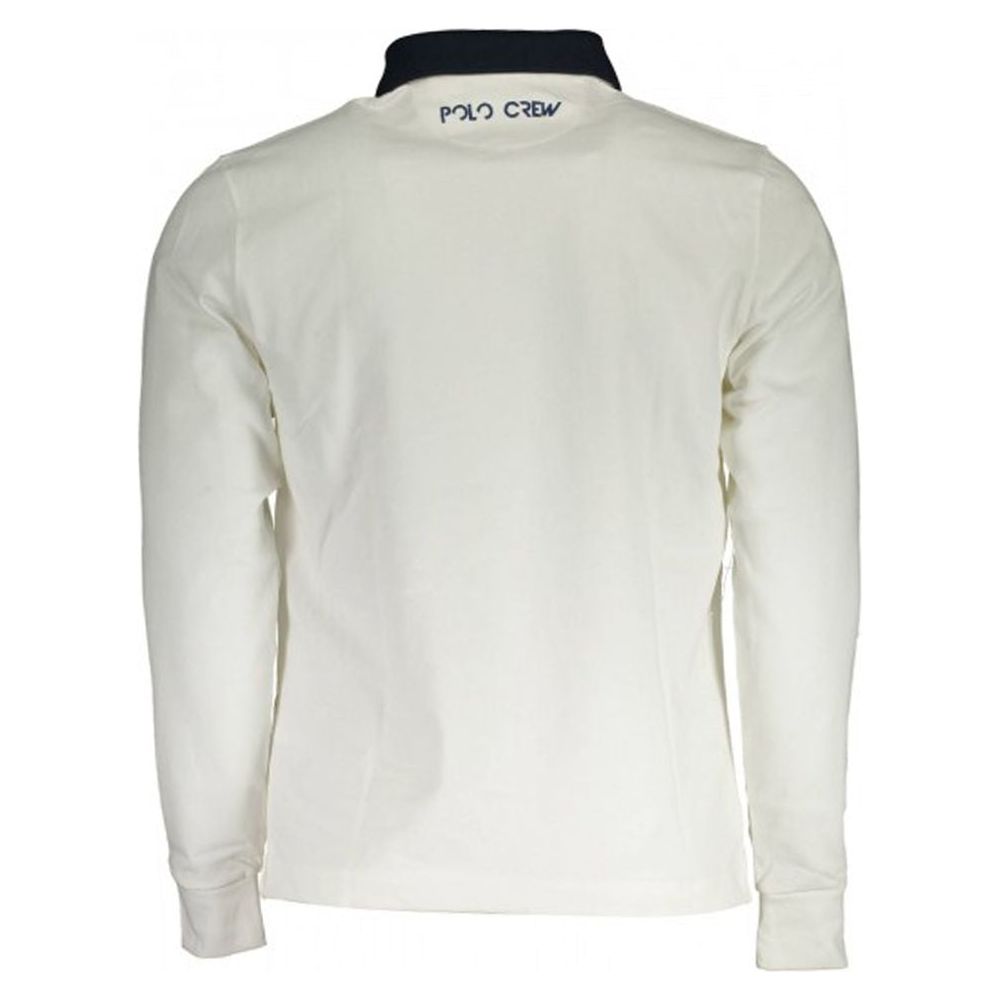 La Martina Elegant Embroidered White Jersey Polo Shirt La Martina