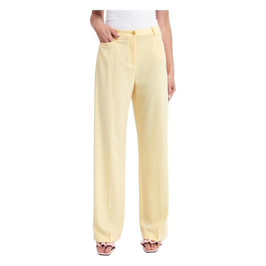 Patrizia Pepe Elegant Smooth Fabric Trousers in Yellow Patrizia Pepe