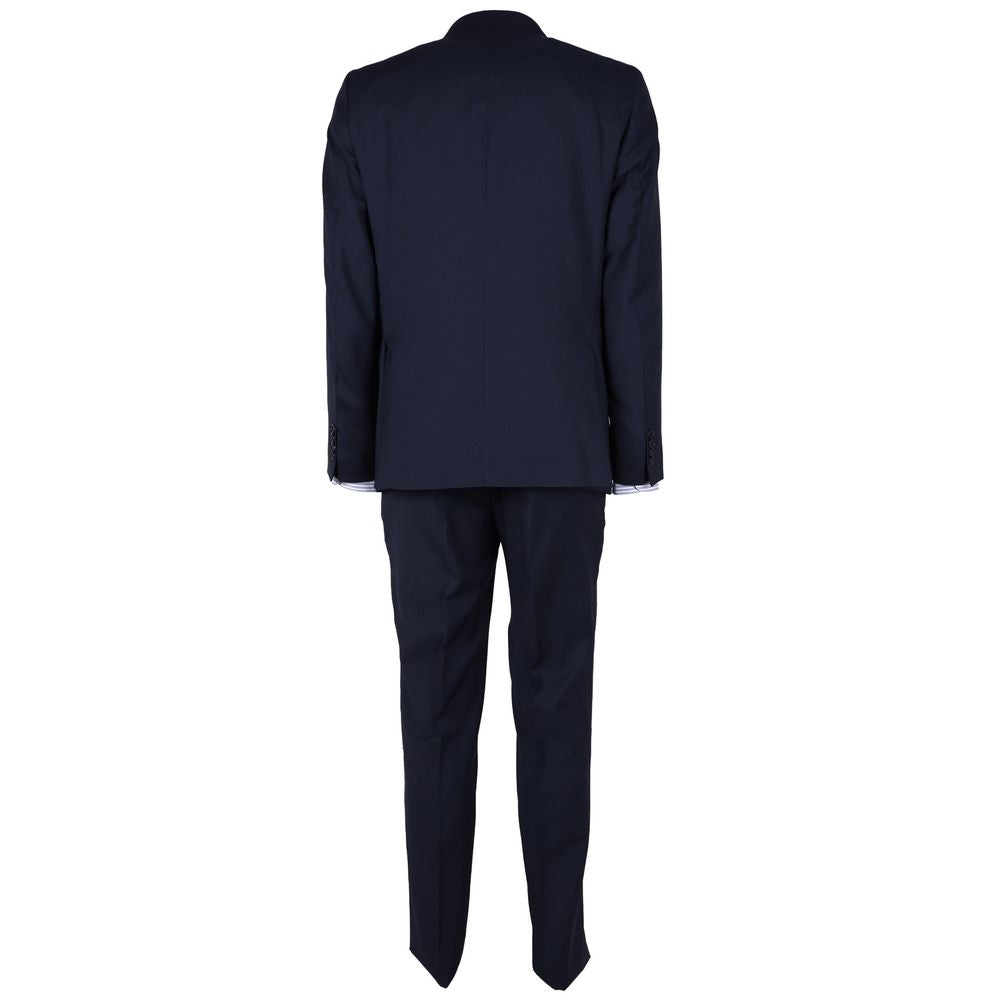 Made in Italy Blue Wool Men's Suit Made in Italy