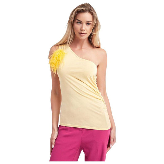 Patrizia Pepe Sunny Feather-Adorned Cotton Top Patrizia Pepe