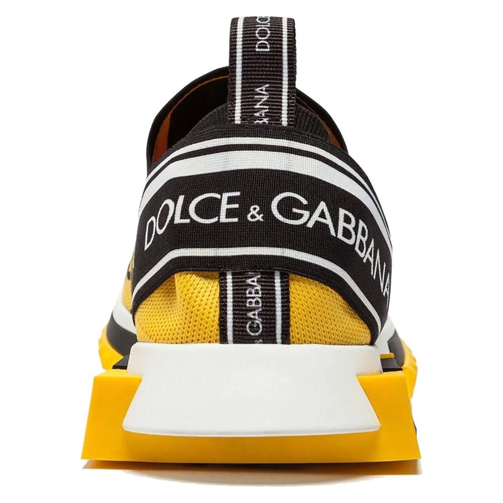 Dolce & Gabbana Chic Logo-Print Stretch Sneakers in Vibrant Yellow Dolce & Gabbana