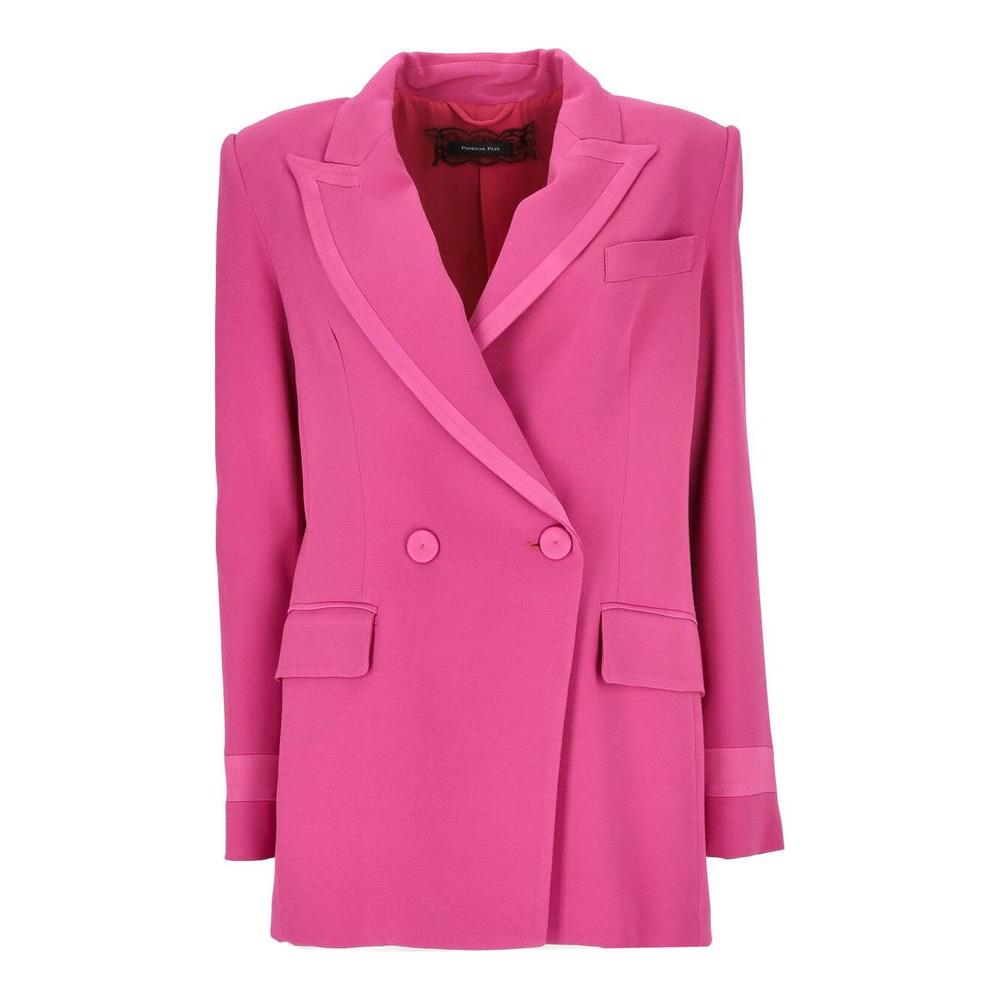 Patrizia Pepe Elegant Fuchsia One-Button Blazer Patrizia Pepe