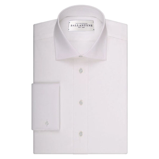 Ballantyne Elegant White Cotton Men's Shirt Ballantyne