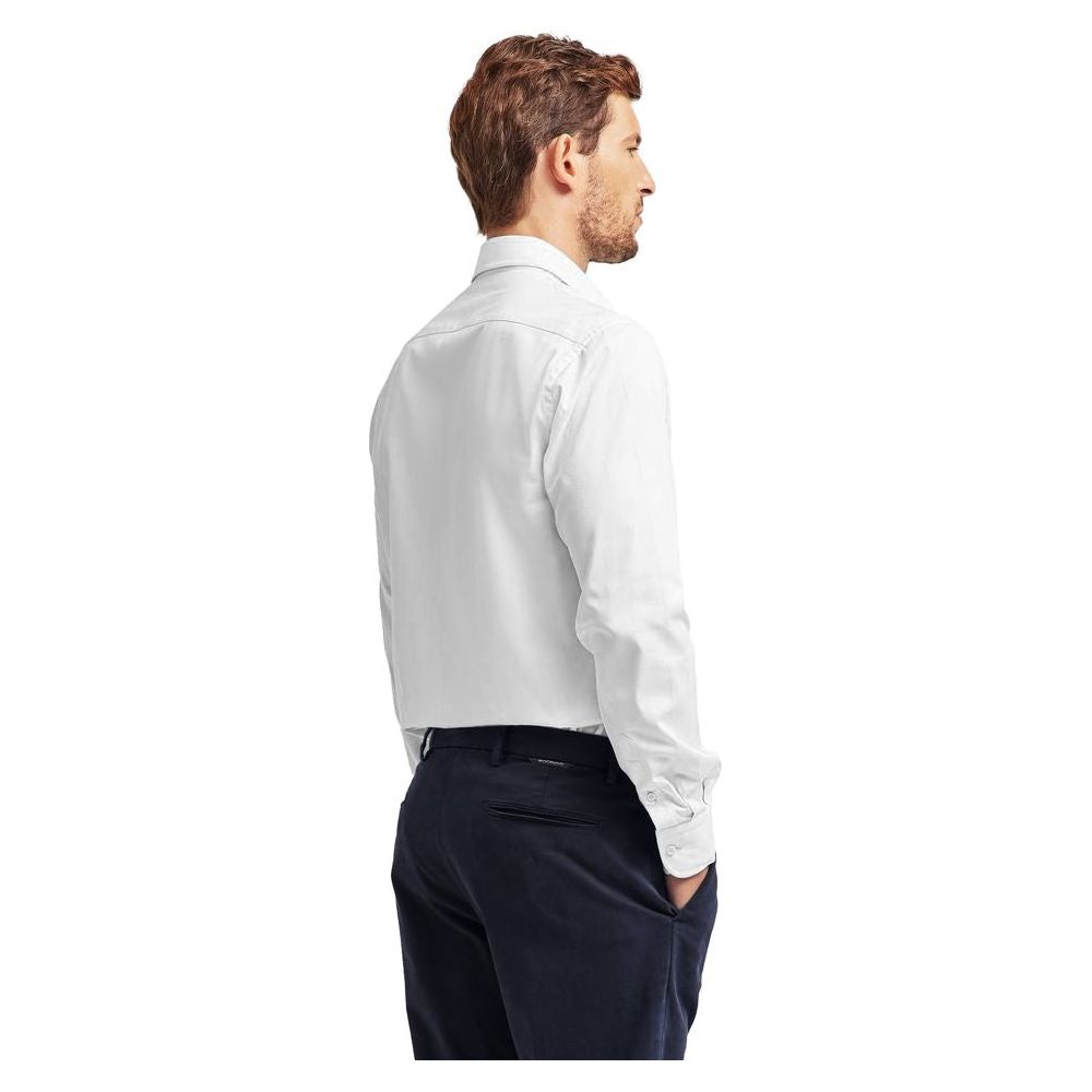 Ballantyne Elegant White Cotton Men's Shirt Ballantyne