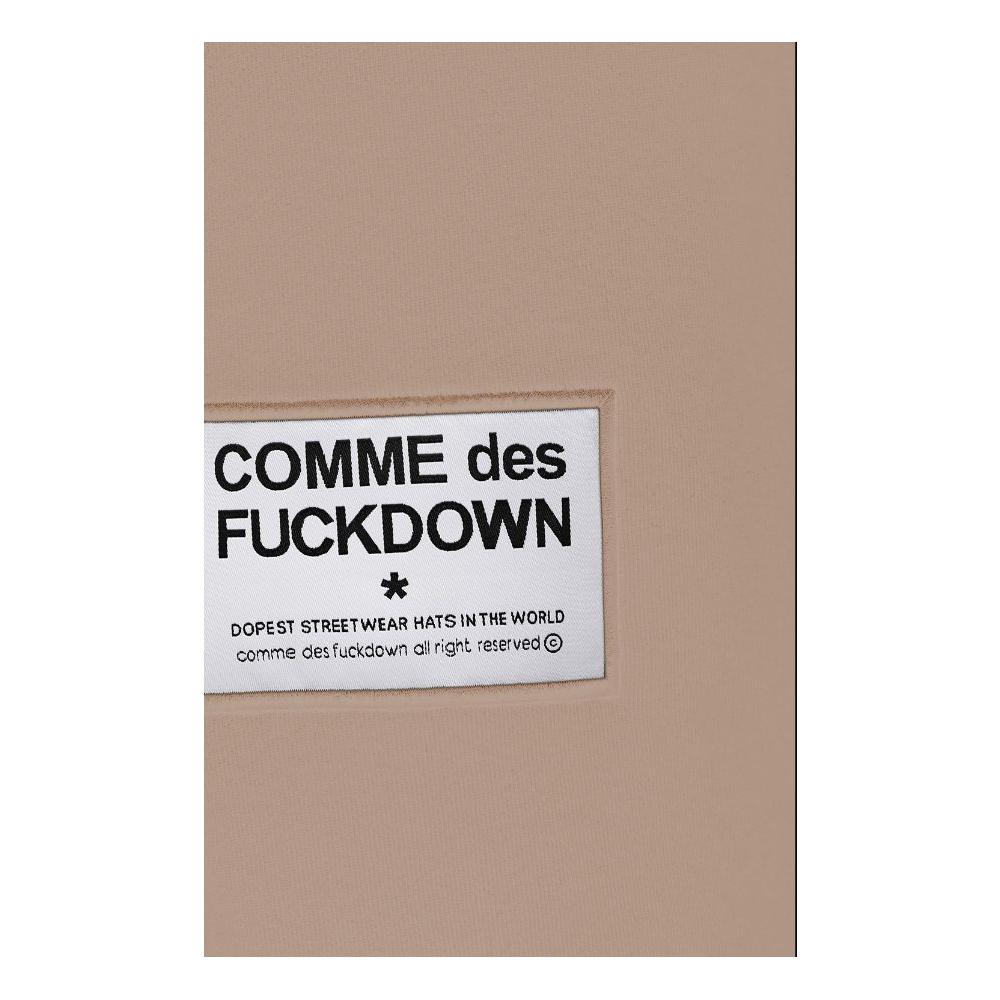 Comme Des Fuckdown Chic Beige Cotton Sweatpants with Frayed Details Comme Des Fuckdown