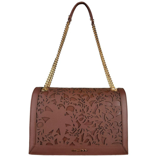 Baldinini Trend Brown Calfskin Women Crossbody Bag Baldinini Trend