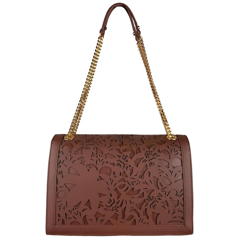 Baldinini Trend Brown Calfskin Women Crossbody Bag Baldinini Trend