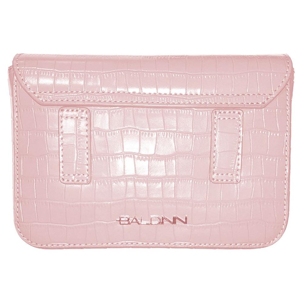 Baldinini Trend Pink Calfskin Women Clutch Baldinini Trend