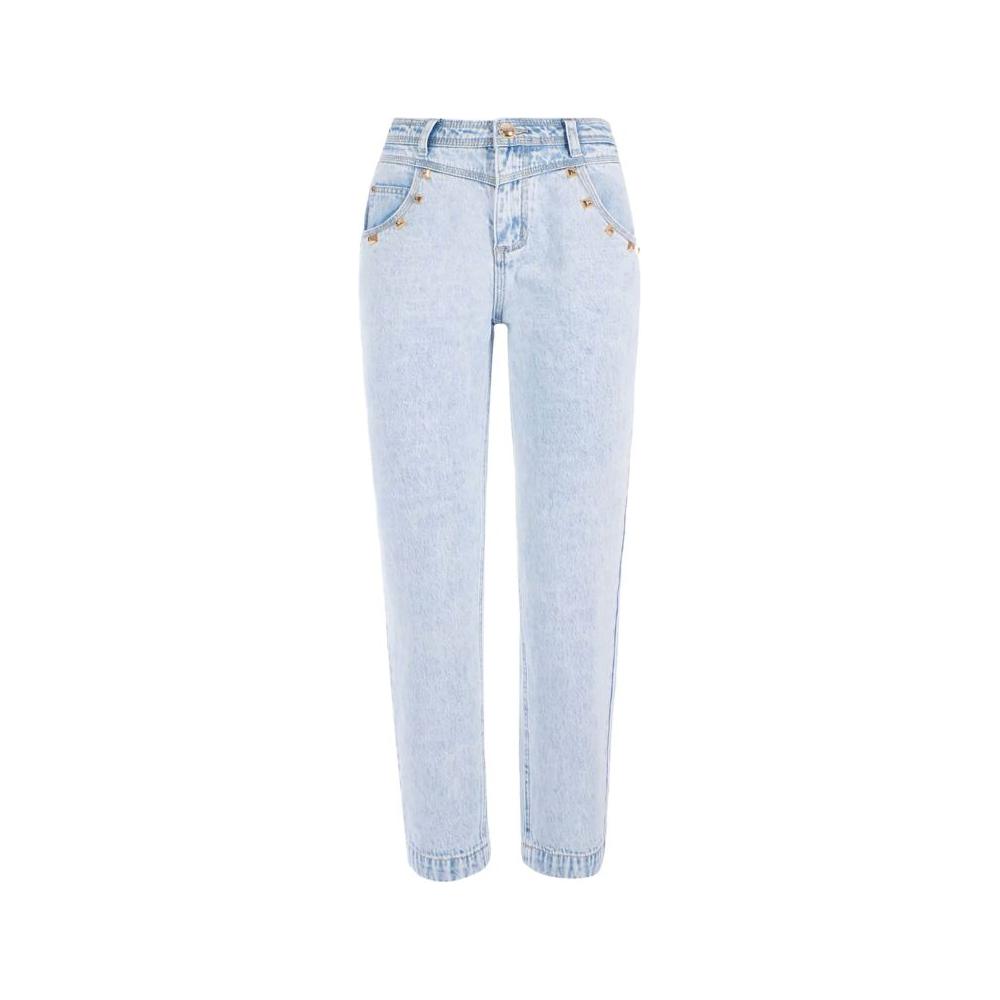 Yes Zee Light Blue Cotton Women Jeans Yes Zee