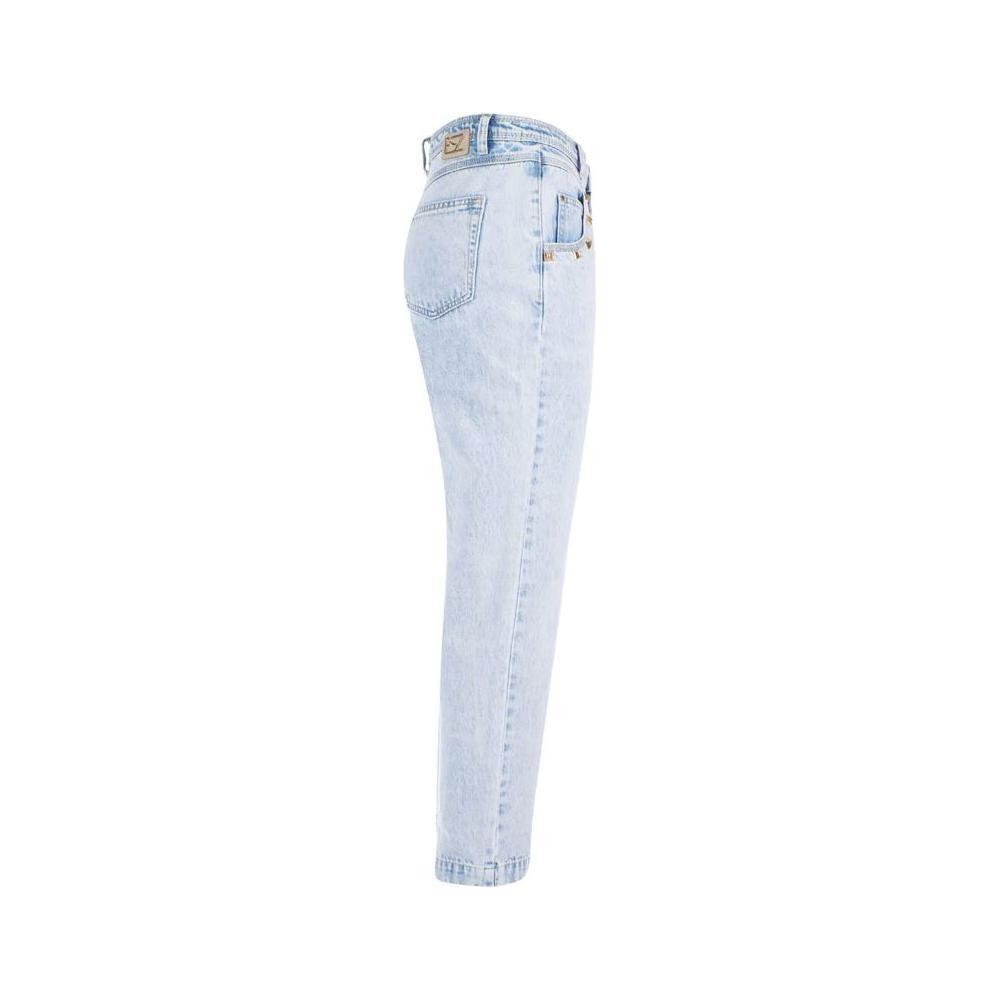 Yes Zee Light Blue Cotton Women Jeans