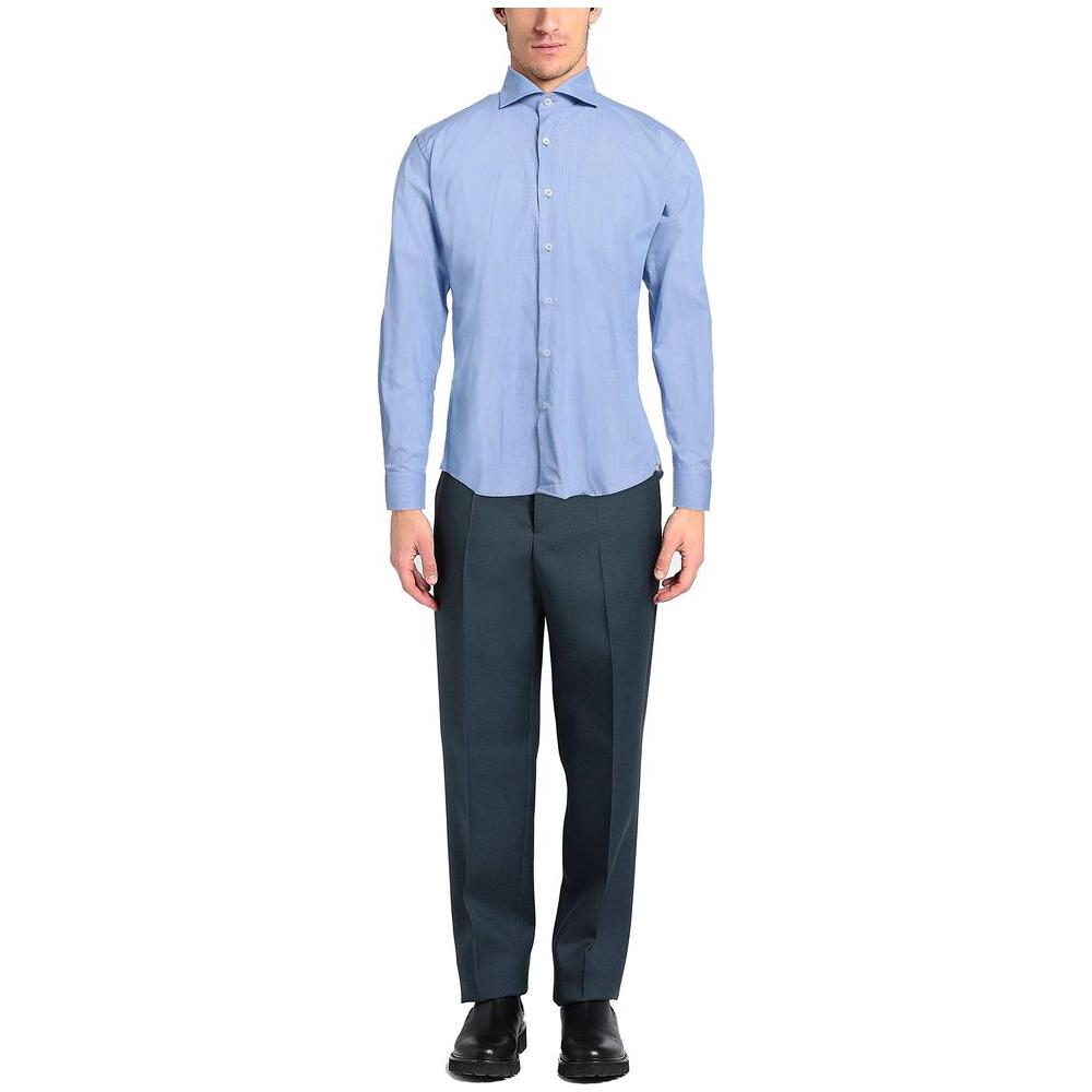 Aquascutum Elegant Light Blue Cotton Shirt Aquascutum