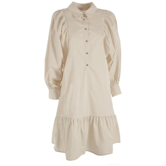 Yes Zee Beige Cotton Women Dress Yes Zee