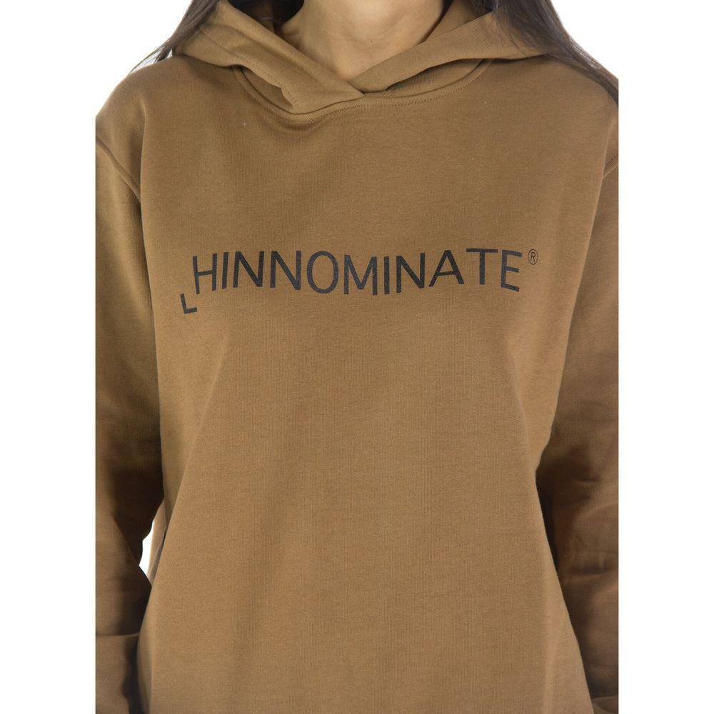 Hinnominate Chic Long-Sleeved Cotton Hoodie with Logo Print Hinnominate