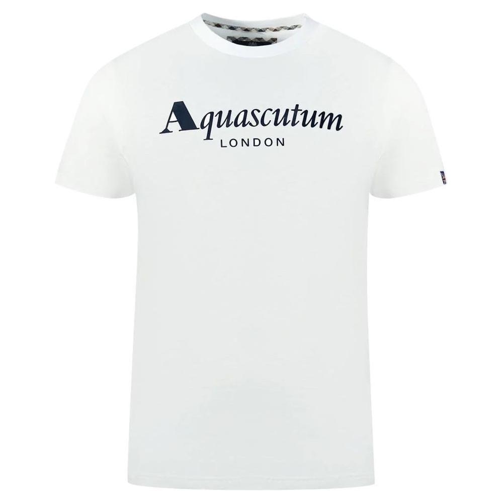 Aquascutum White Cotton Men T-Shirt