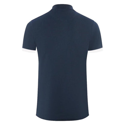 Aquascutum Elegant Cotton Polo with Contrast Logo Emblem Aquascutum