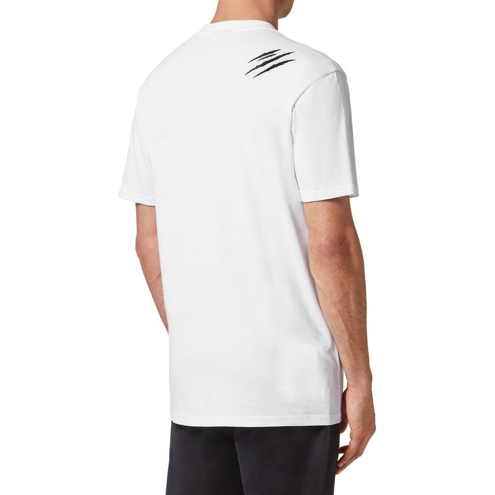 Plein Sport White Cotton Men's T-Shirt Plein Sport