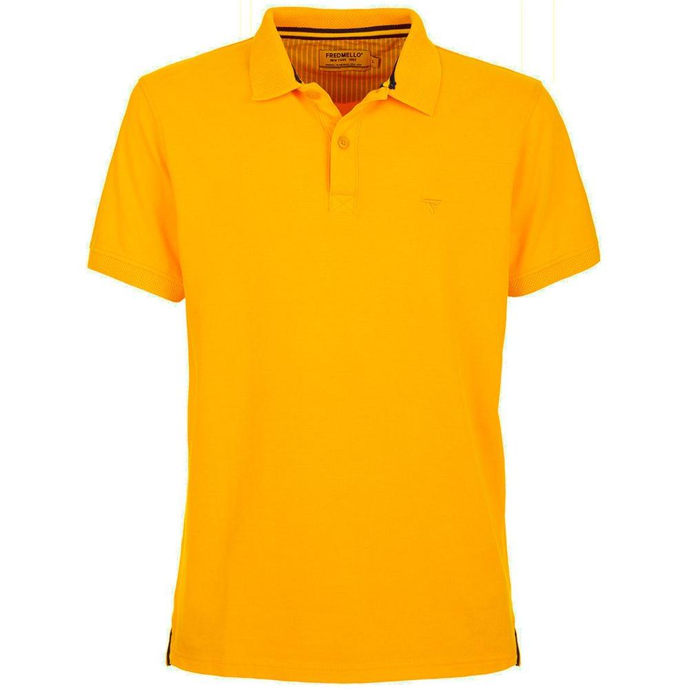 Fred Mello Vibrant Orange Cotton Polo Shirt with Logo Fred Mello