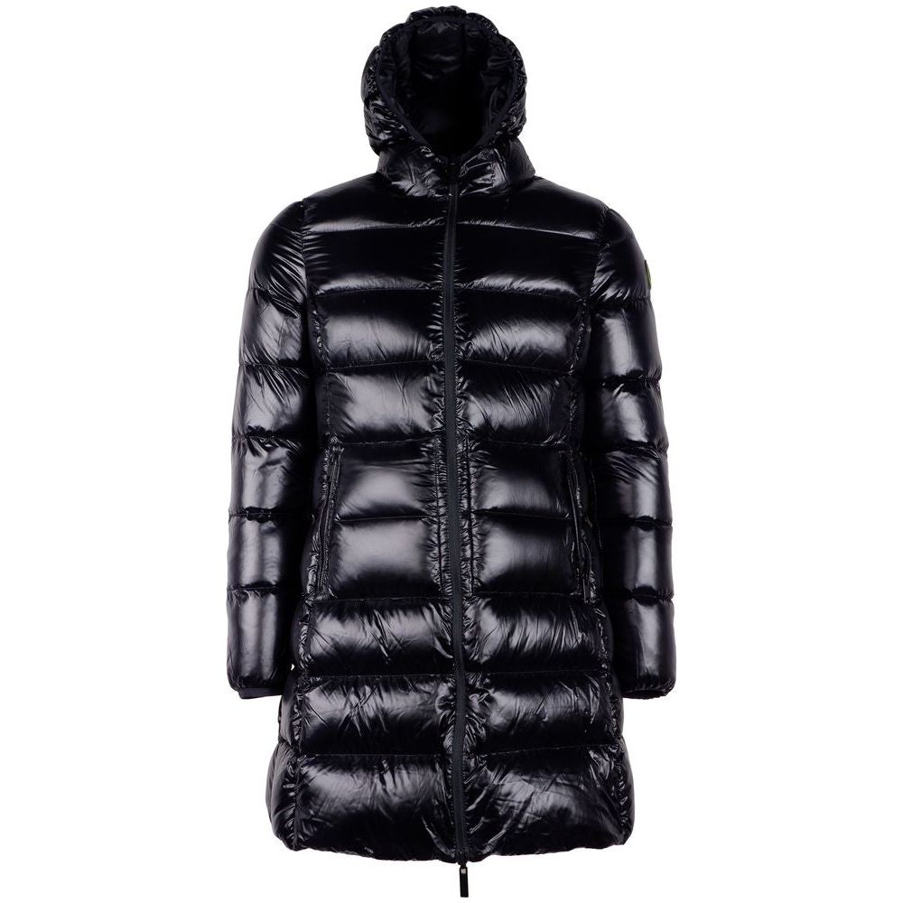 Centogrammi Reversible Long Down Jacket in Sleek Black