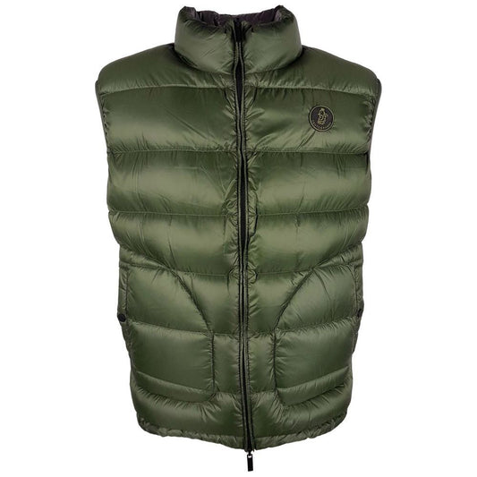 Centogrammi Chic Reversible Green & Grey Duck Down Vest Centogrammi