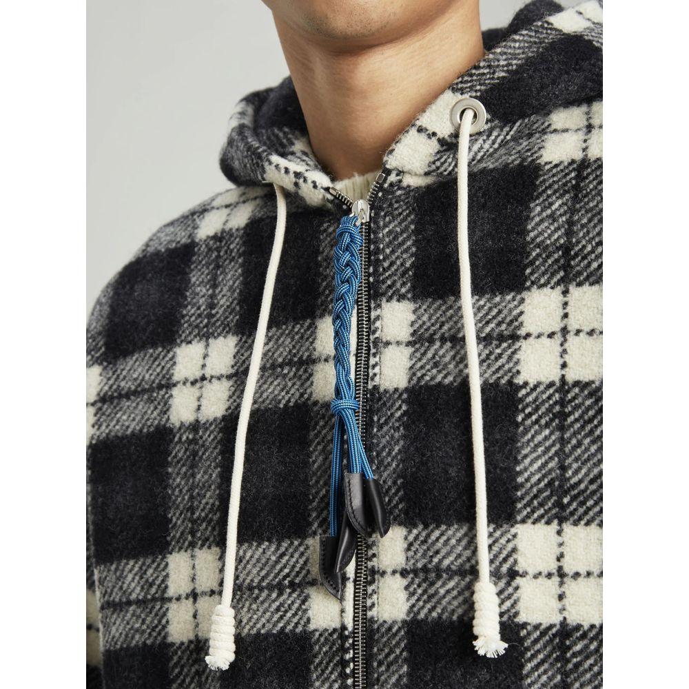 Palm Angels Archival Check Cashmere Hooded Jacket Palm Angels