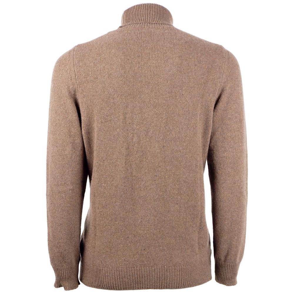 Emilio Romanelli Brown Cashmere Men Sweater Emilio Romanelli