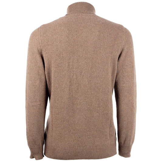 Emilio Romanelli Brown Cashmere Men Sweater Emilio Romanelli