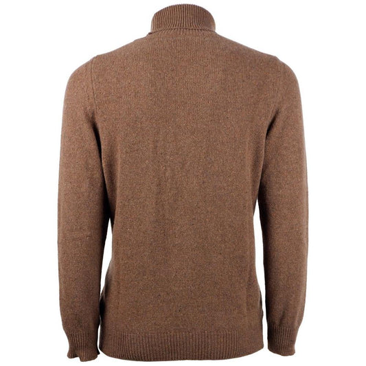 Emilio Romanelli Brown Cashmere Men Sweater Emilio Romanelli