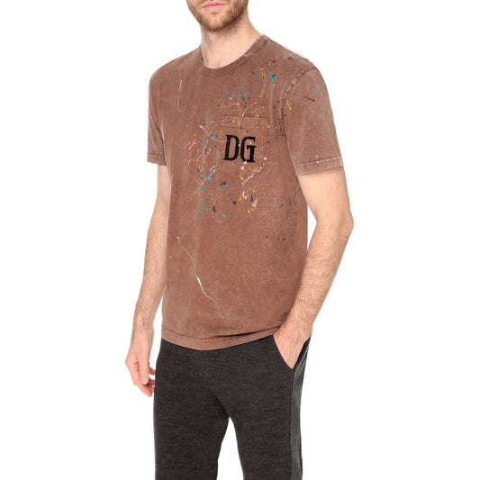 Dolce & Gabbana Embroidered Cotton Splatter Tee Dolce & Gabbana