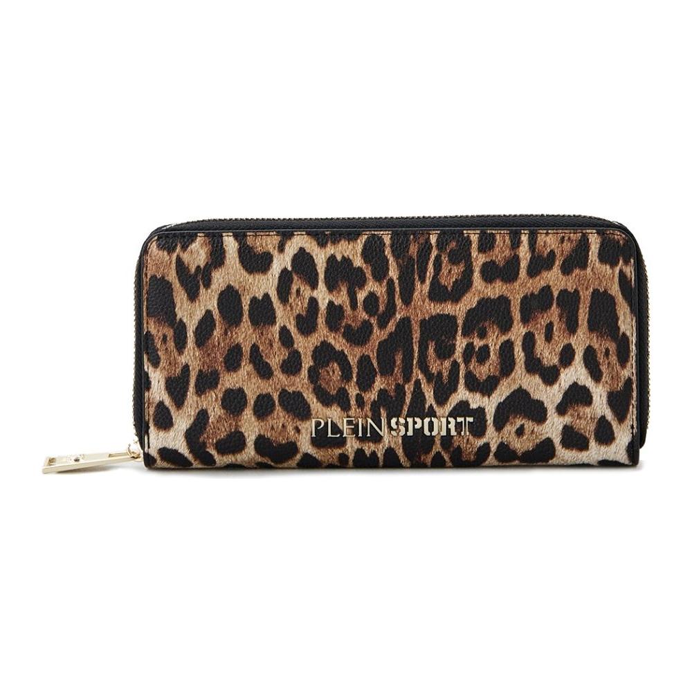 Plein Sport Sleek Designer Zipper Wallet with Gold Accents Plein Sport