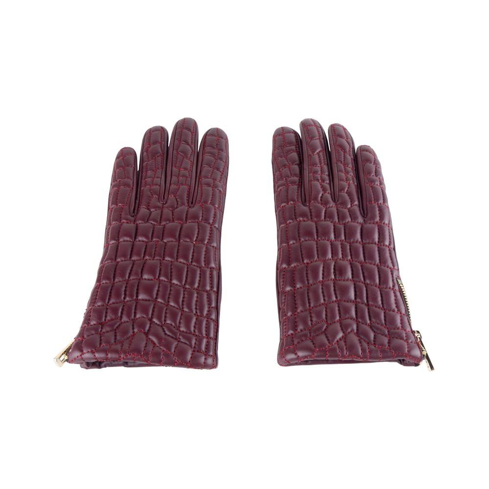 Cavalli Class Elegant Lambskin Leather Gloves in Pink Cavalli Class