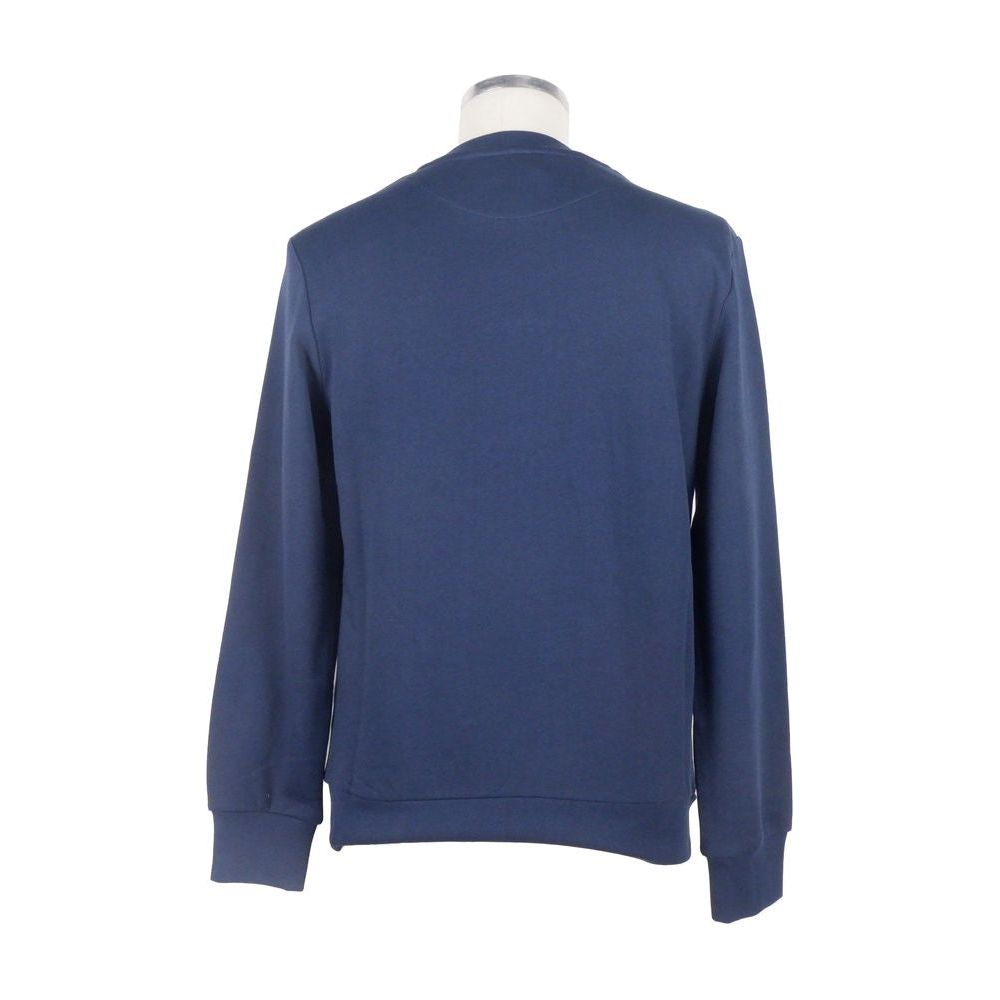 Bikkembergs Sleek Cotton Blend Sweater with Chic Rubber Detail Bikkembergs