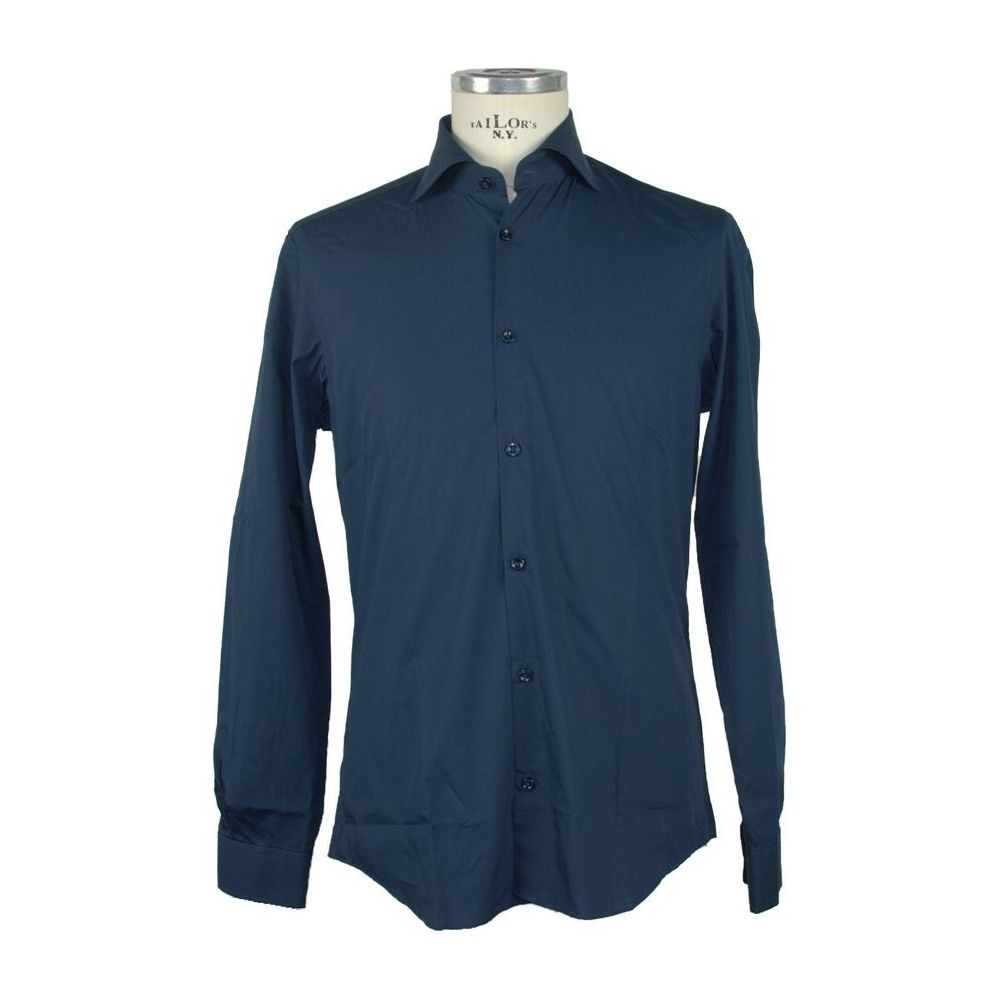 Made in Italy Italian Elegance: Chic Long Sleeve Cotton Shirt Made in Italy