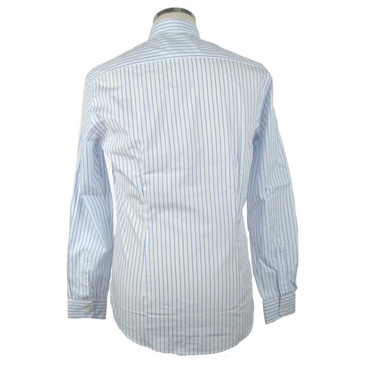 Made in Italy Elegant Light Blue Italian Cotton Shirt Made in Italy