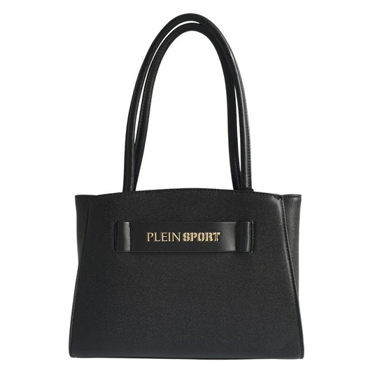 Plein Sport Sleek Black Three-Compartment Tote Bag Plein Sport