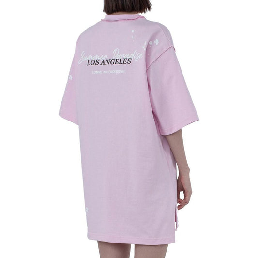 Comme Des Fuckdown Pink Cotton Women Dress Comme Des Fuckdown