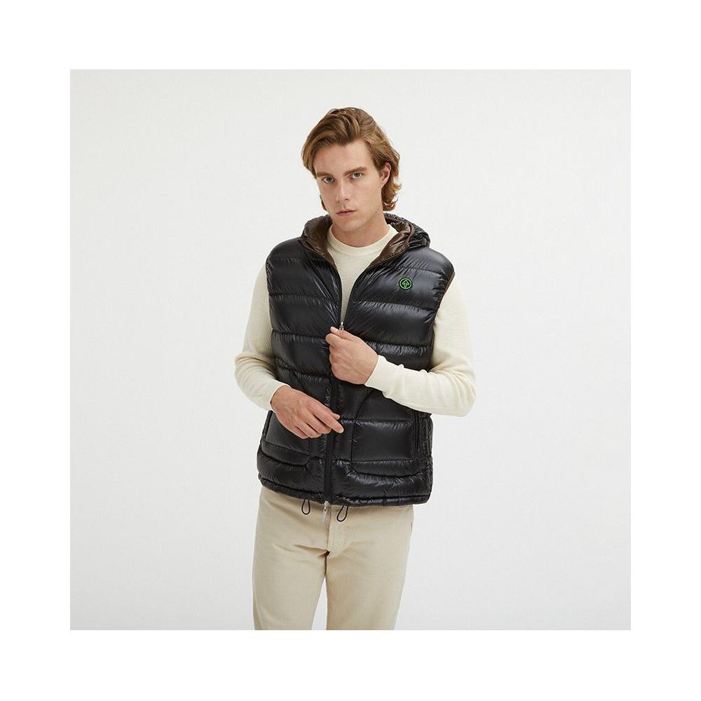 Centogrammi Reversible Hooded Duck Feather Vest Centogrammi