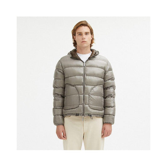 Centogrammi Gray Nylon Men Reversible Jacket Centogrammi