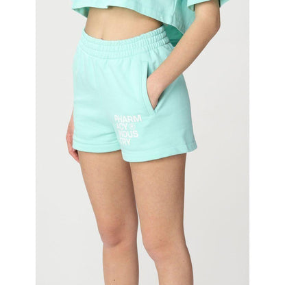 Pharmacy Industry Green Cotton Women Short Pharmacy Industry