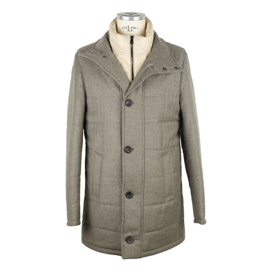 Made in Italy Elegant Gray Wool-Cashmere Jacket Made in Italy