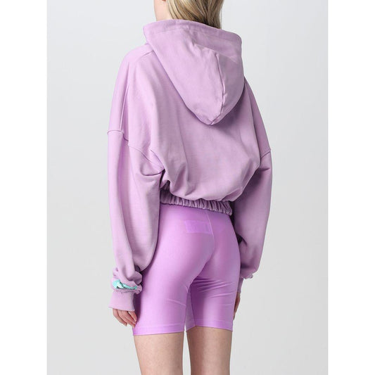 Pharmacy Industry Plush Purple Cotton Hoodie with Zip Closure Pharmacy Industry