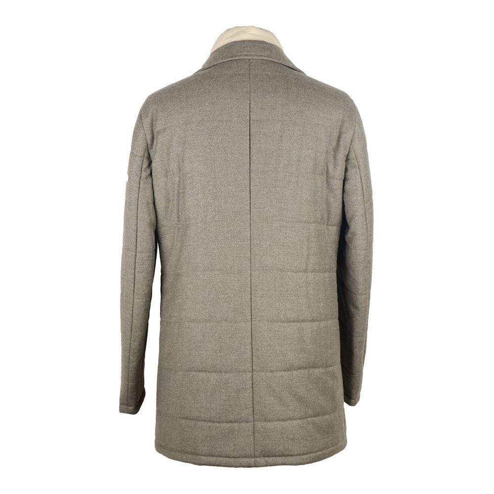 Made in Italy Elegant Gray Wool-Cashmere Jacket Made in Italy