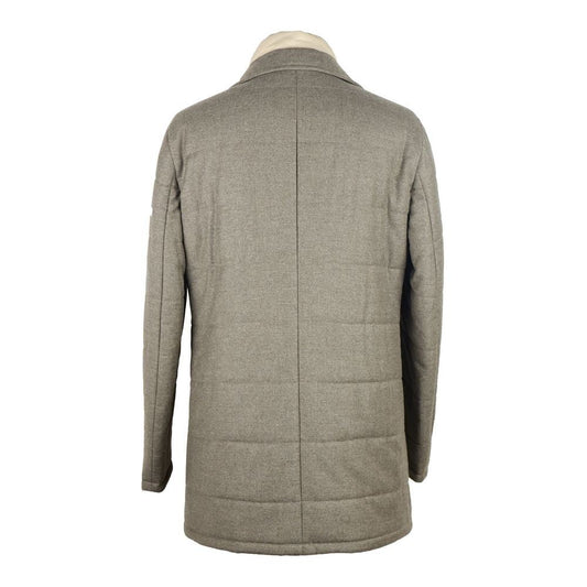 Made in Italy Elegant Gray Wool-Cashmere Jacket Made in Italy