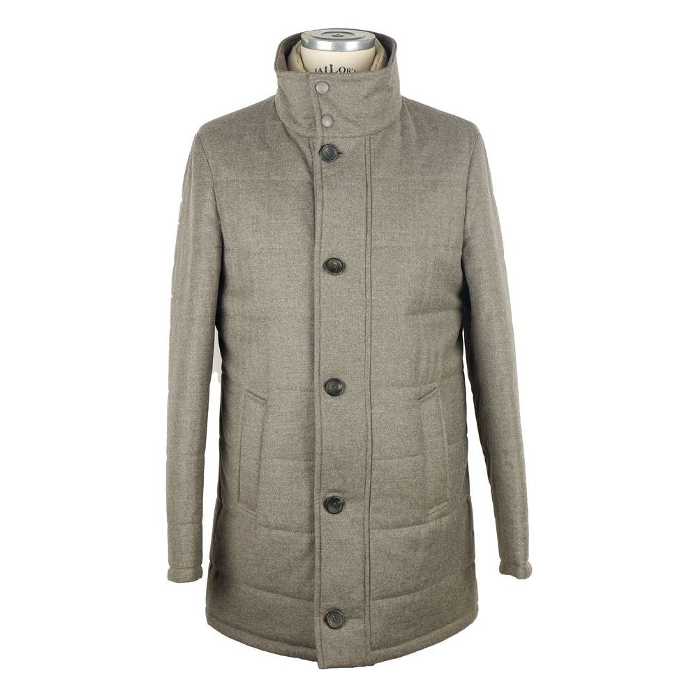 Made in Italy Elegant Gray Wool-Cashmere Jacket Made in Italy