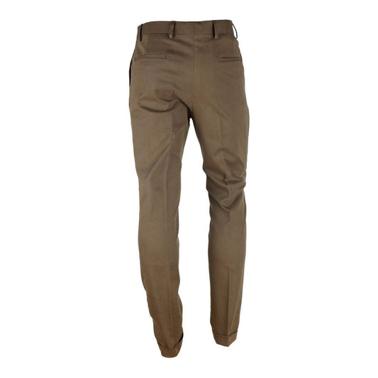 Made in Italy Brown Wool Men Trouser Made in Italy