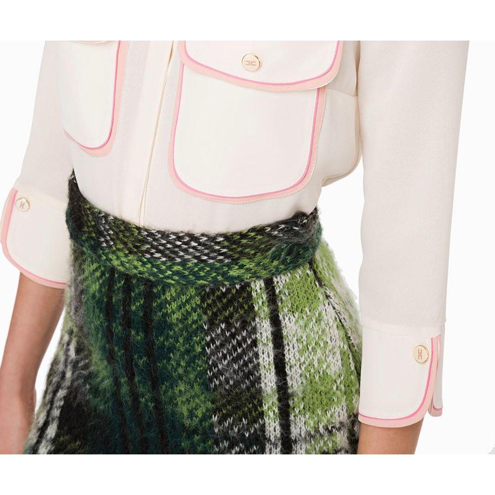 Elisabetta Franchi Chic Tartan Knit Skirt in Lush Green Elisabetta Franchi