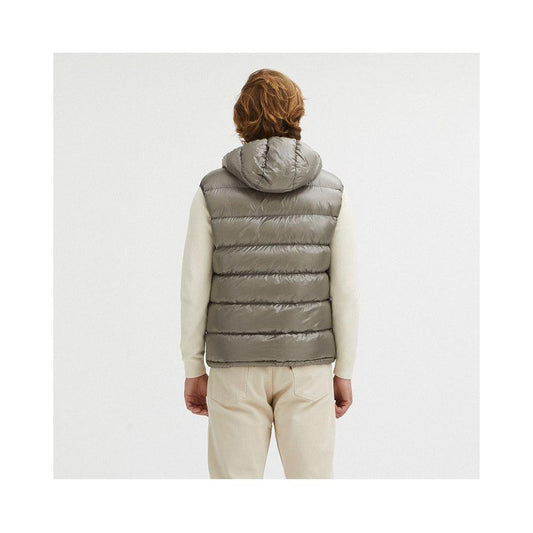 Centogrammi Reversible Goose Down Hooded Vest in Gray Centogrammi