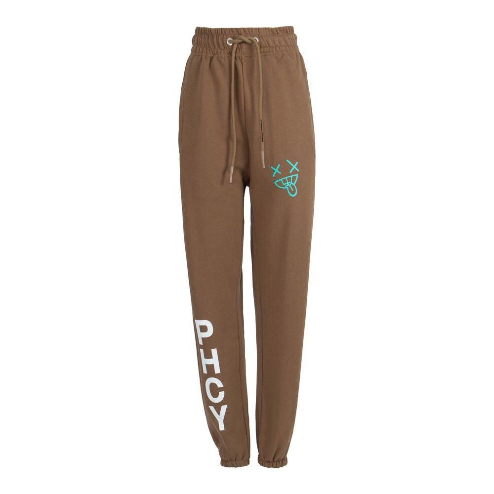 Pharmacy Industry Brown Cotton Women's Trouser Pharmacy Industry